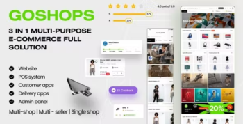 Goshops - Multi-purpose e-commerce marketplace (Website + Customer/Courier apps + POS +Admin panel)