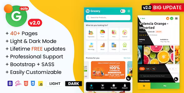 Grofar - Online Grocery Supermarket HTML Mobile Template