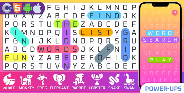 Premium Game - Word Search Pro Game - HTML5,Construct3
