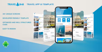 TravelBnB - Flights Hotels Car Rental Booking Android App UI Template