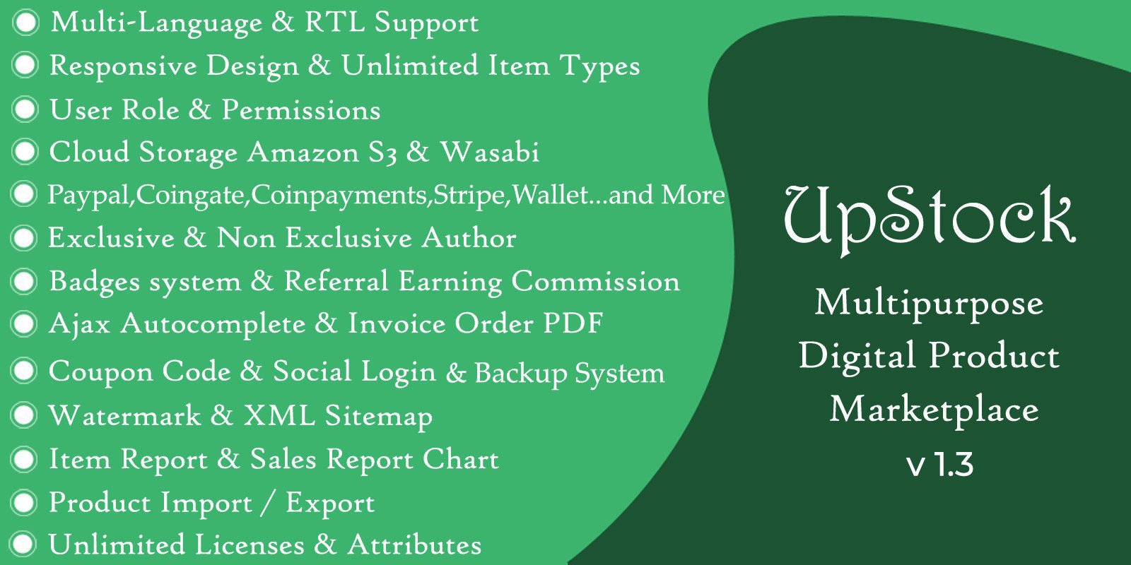 UpStock - Multipurpose Digital Product Marketplace