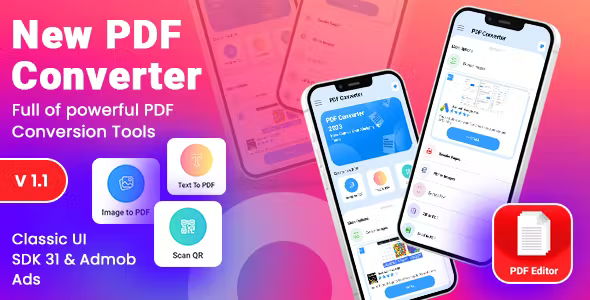 Android PDF Converter & PDF Reader with Admob Ads