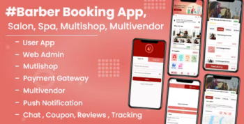 Booking - Barber - Salon - Spa- Massage - Business Listing - Multivendor - Multishop App