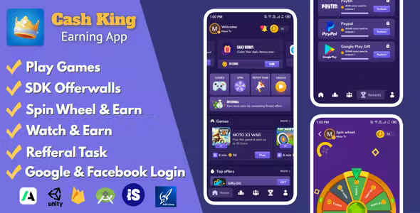 Cash King: Android Earning App with Admin Panel