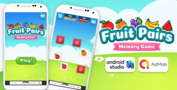 Fruit Pairs - Memory Game Android Studio Project with AdMob Ads + Ready to Publish