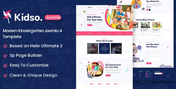 Kidso - Modern Kindergarten Joomla 4 Template