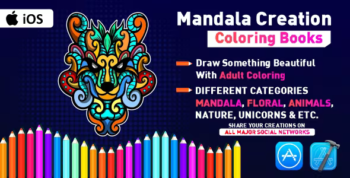 Mandala Creation : Coloring Books - Full iOS Native Application