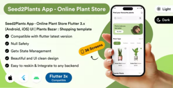 Seed2Plants App - Online Plant Store Flutter 3.x (Android, iOS) UI app - Plants Bazar : Shopping App