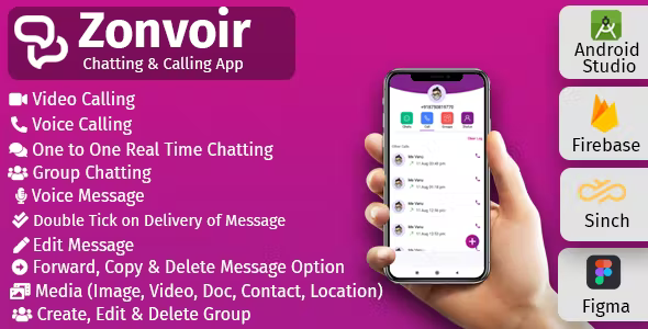 Android Chatting App Video/voice calls with Firebase - Sinch