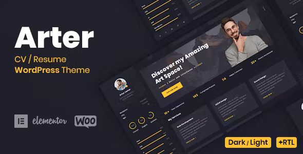 Arter - Personal Portfolio Resume Theme