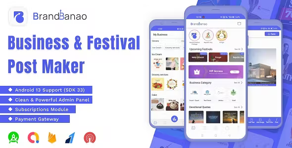 BrandBanao - Festival Poster Maker, Banner Maker, Business Post, Video Ad Maker, Digital Post Maker