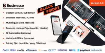 Businesso - Business Website Builder SAAS (Multitenancy)