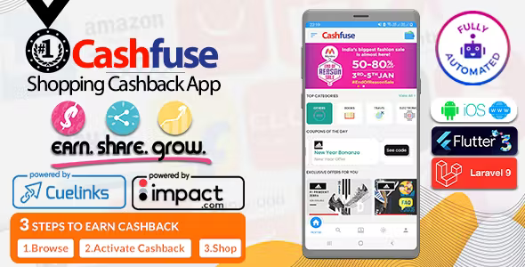 Cashfuse - Affiliate Marketing, Price Comparison, Coupons and Cashback App