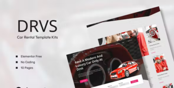 DRVS – Car Rental Elementor Template Kit