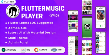 Flutter Music Player - Online MP3 (Songs) App With PHP Admin Panel 5.0