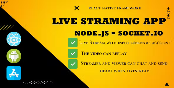 Live streaming App Backend Node.js - socket.io