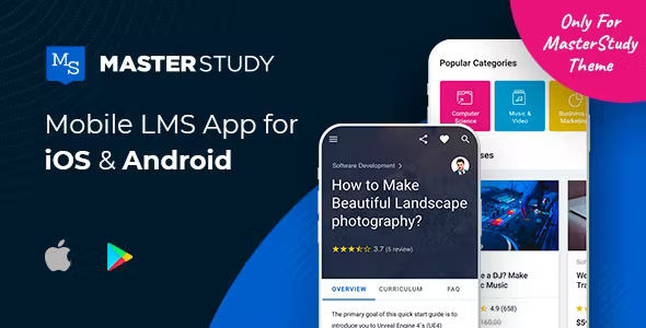 MasterStudy LMS Mobile App - Flutter v.3 iOS & Android