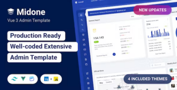 Midone - Vuejs 3 Admin Dashboard Template + HTML Version
