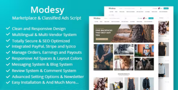 Modesy - Marketplace & Classified Ads Script + Demo Data