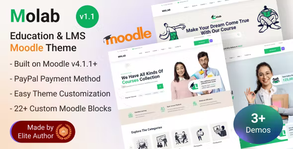 Molab - LMS & Education Moodle 4+ Theme