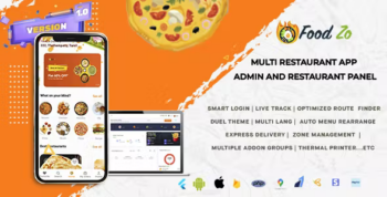 Multi-Vendor Restaurant App, Admin and Restaurant Panel - FoodZo