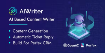 Perfex AiWriter - AI Content Generator And AI Ticket Reply Module