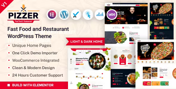 Pizzer - Fast Food & Restaurant WordPress Theme