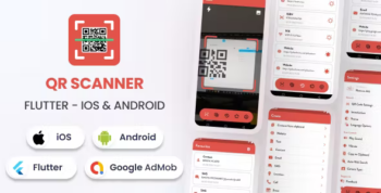 QRcode Scanner & Barcode Reader - Flutter Android & iOS Full App (47 Languages)