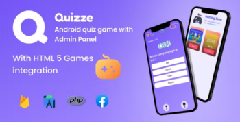 Quizze - Android Quiz App - Android Gaming App - Android Studio Full App + Admin Panel