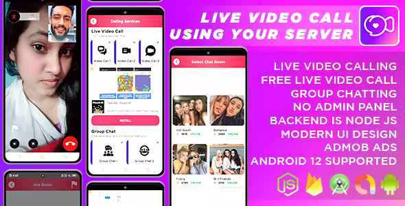 Live Random Video Call Using Server, Real Video Call Chat, Group Chat, 1 to 1 video Call, Node Js