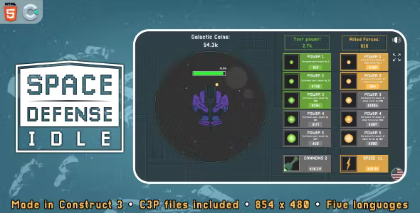 Space Defense Idle - HTML5 Idle Game