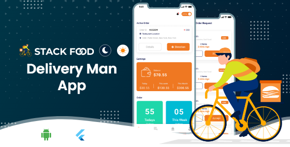 StackFood Multi Restaurant - Food Ordering Delivery Man App