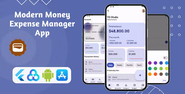 Takshal - Modern Money Manager App - Flutter & Hive - Android & iOS