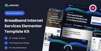 Warnet - Broadband Internet Services Elementor Template Kit