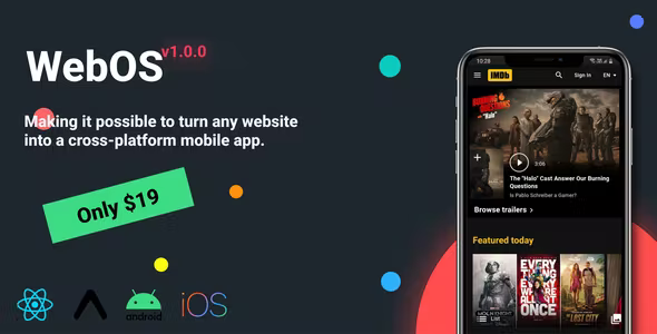 WebOS - Configurable React Native Cross-Platform WebView App Template