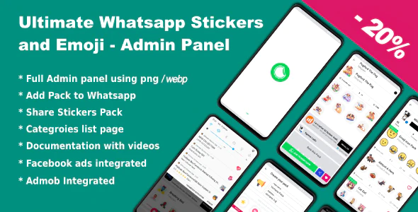 Whatsapp Telegram Signal Stickers and Animated Stickers - Admin Panel