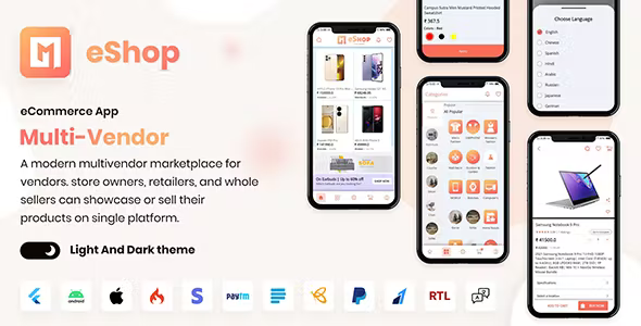 eShop - Multi Vendor eCommerce App & eCommerce Vendor Marketplace Flutter App