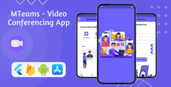 MTeams - Video Conference & Chat App - Flutter & Firebase - Android & iOS