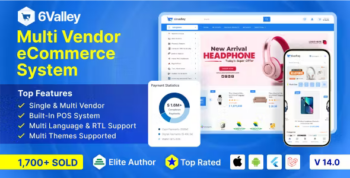 6Valley Multi-Vendor eCommerce CMS - Complete eCommerce Mobile App, Website, Seller and Admin Panel
