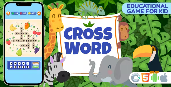 Crossword Game - HTML5,Construct3