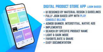 Digital Product Store - JSON Based Android App