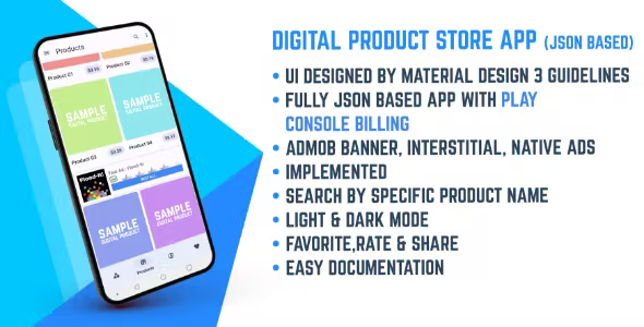 Digital Product Store - JSON Based Android App