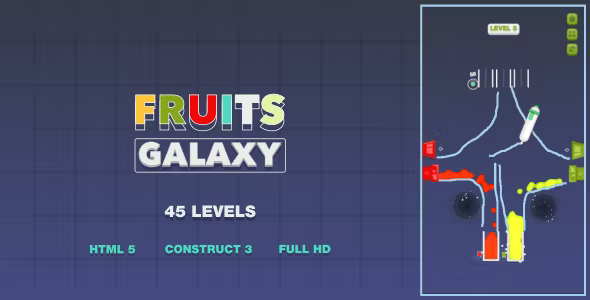 Fruits Galaxy - HTML5 Game (Construct3)