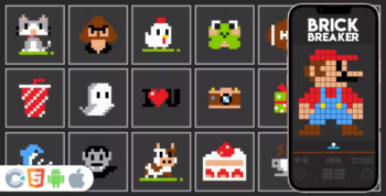 Premium Game - Pixel Brick Breaker - HTML5,Construct3