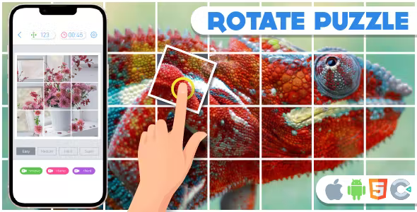 Premium Game - Rotate Puzzle Game - HTML5,Construct3
