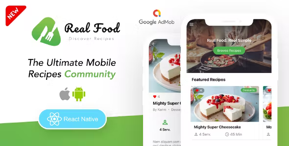 RealFood Mobile | React Native Recipes & Community Food