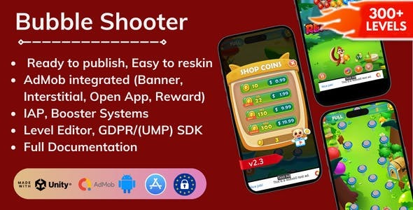 Bubble Shooter - Unity Template Project (Android + iOS + AdMob)