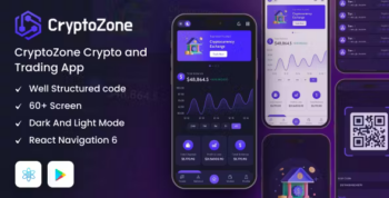 CryptoZone - React Native Cryptocurrency Mobile App Template