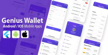 Genius Wallet - Advanced Wallet CMS with Payment Gateway Flutter App
