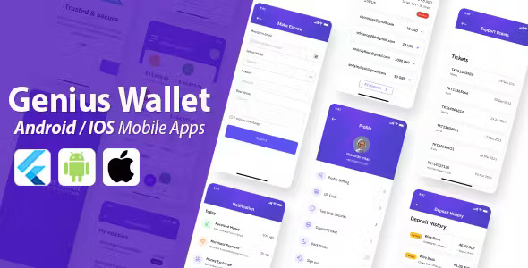 Genius Wallet - Advanced Wallet CMS with Payment Gateway Flutter App
